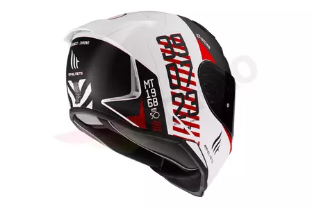 Motociklistička kaciga koja pokriva cijelo lice MT Helmets Revenge 2 Chrono mat crno/crveno/bijela M-3