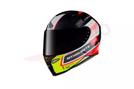 Capacete integral para motociclistas MT Helmets Revenge 2 RS preto/branco/amarelo fluo M-1
