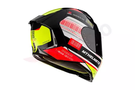 MT Helmets Revenge 2 RS integrált motoros sisak fekete/fehér/fluo sárga M-3