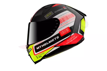 MT Helmets Revenge 2 RS integral motorcykelhjelm sort/hvid/fluogul XL-2
