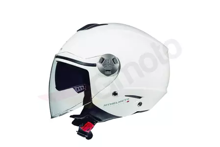 MT Helmets City Eleven casco de moto abierto con visera blanco brillo M - MT101800045/M