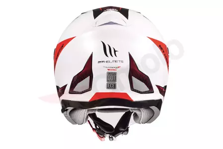 Capacete MT Helmets Thunder 3 SV aberto com viseira vermelho/preto/branco L-3