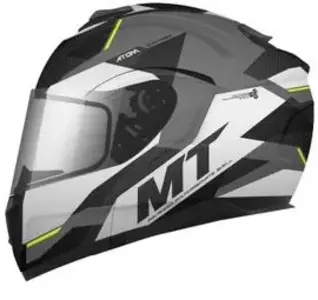 Kask motocyklowy szczękowy MT Helmets Atom SV Transcend z blendą szary mat/czarny połysk XS-1