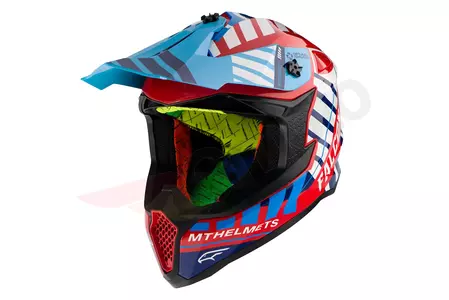 Kask motocyklowy enduro MT Helmets Falcon Energy czerwony/niebieski L-1