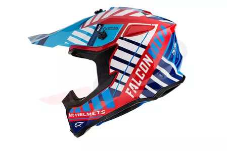 Kask motocyklowy enduro MT Helmets Falcon Energy czerwony/niebieski M-2