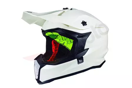 Kask motocyklowy enduro MT Helmets Falcon biały połysk L-1