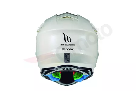 Kask motocyklowy enduro MT Helmets Falcon biały połysk L-3