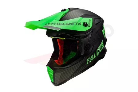 MT Helmets enduro-motorcykelhjelm Falcon System grøn/sort mat L - MT11196173636/L