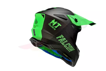 MT Helmets enduro helma na motorku Falcon System zelená/černá matná M-3