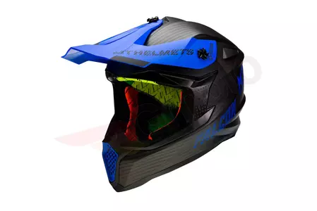 MT Helmets Casque moto enduro Falcon System bleu/noir mat M-1