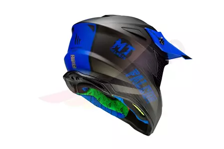 MT Helmets Casque moto enduro Falcon System bleu/noir mat M-3
