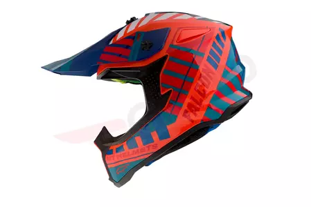Kask motocyklowy enduro MT Helmets Falcon Energy niebieski/pomarańczowy fluo L-2