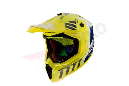 MT Helmets Falcon Warrior jaune fluo/blanc/noir casque moto enduro S - MT11196530304/S