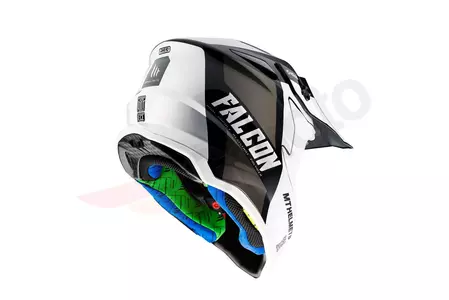 MT Helmets Falcon Warrior vit/svart L enduro motorcykelhjälm-3