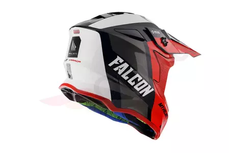 MT šalmai Falcon Warrior raudonas/juodas enduro motociklininko šalmas M-2