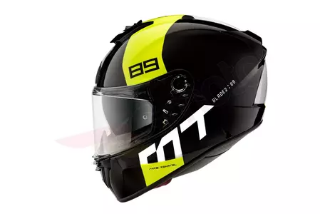 MT Helmets Blade 2 SV 89 integreret motorcykelhjelm sort/fluegul S-2