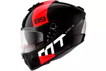 MT Helmets Blade 2 SV 89 integreret motorcykelhjelm sort/rød XS-2