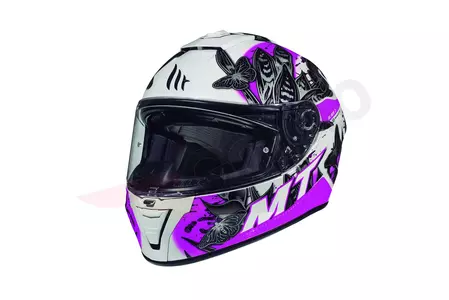 MT Helmets Blade 2 SV Breeze integral motorcykelhjälm rosa/vit/titan L-1