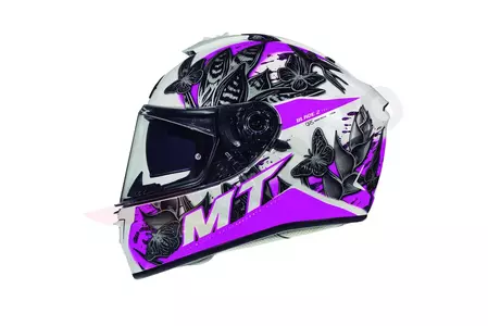 MT Helmets Blade 2 SV Breeze integral motorcykelhjälm rosa/vit/titan L-2
