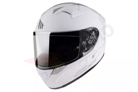Kask motocyklowy integralny MT Helmets KRE SV z blendą biały połysk M-1