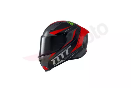 Motociklistička kaciga koja pokriva cijelo lice MT Helmets Revenge 2 Mtfoundation crna/siva/crvena mat M-2