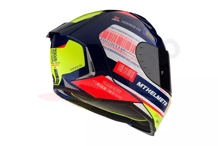 MT Helmets Revenge 2 RS Integral-Motorradhelm blau/weiß/fluo gelb L-3