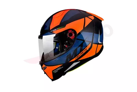 MT ķiveres Revenge 2 Scalpel integrālā motociklu ķivere melna/mzila/fluo oranža M-2
