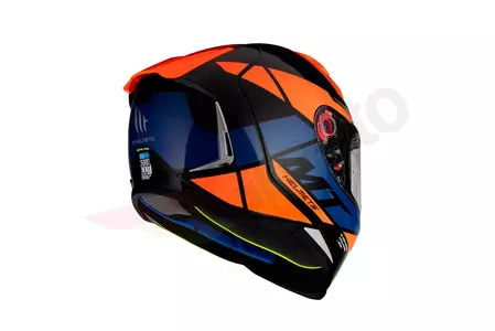 Kask motocyklowy integralny MT Helmets Revenge 2 Scalpel czarny/niebieski/pomarańczowy fluo M-3