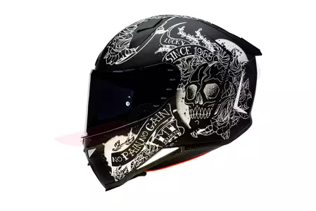 MT Helmets Revenge 2 integral motorcykelhjelm sort/hvid mat M-2