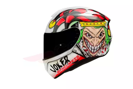 Kask motocyklowy integralny MT Helmets Targo Joker biały/czerwony L-2