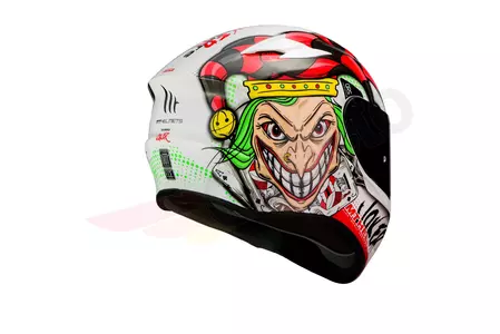Kask motocyklowy integralny MT Helmets Targo Joker biały/czerwony L-3