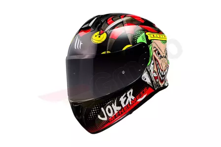 MT Helmets Targo Joker integreret motorcykelhjelm hvid/sort/rød M-1