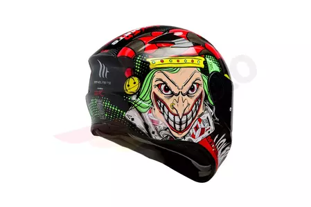 MT Helmets Casco integral de moto Targo Joker blanco/negro/rojo M-3