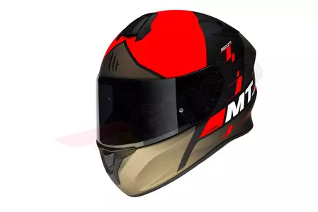 Capacete MT Helmets Targo Rigel integral para motociclistas preto/cinzento/vermelho mate M-1