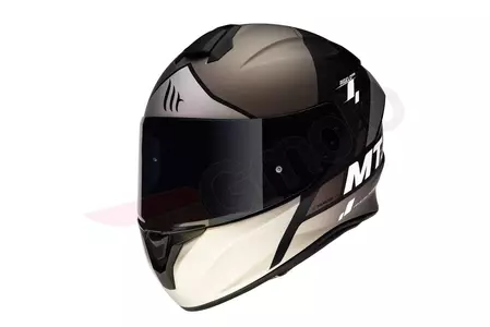 Kask motocyklowy integralny MT Helmets Targo Rigel szary/czarny/brązowy mat M-1