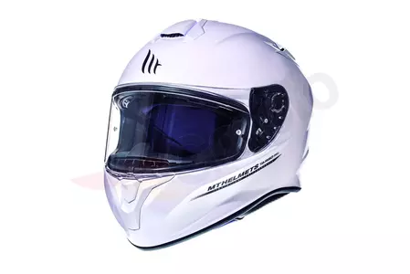 Capacetes MT Capacete integral para motociclistas Targo branco brilhante L-1