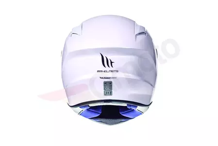 MT Helmets Targo integral motorcykelhjelm hvid højglans S-3
