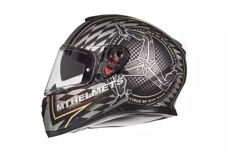 Kask motocyklowy integralny MT Helmets Thunder 3 SV Isle of Man z blendą czarny mat/złoty M-2