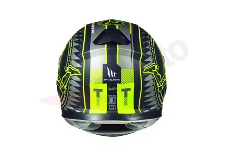 MT Helmets Thunder 3 SV Isle of Man integral motorcykelhjälm med visir matt svart/fluogul M-3