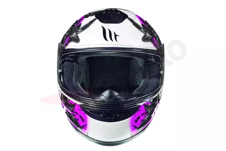 MT Helmets Thunder Kid Breeze - motorcykelhjälm för barn - vit/svart/pink M-4
