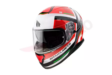 MT Helmets Thunder 3 SV Carry integreret motorcykelhjelm med visir rød/hvid/sort M-1