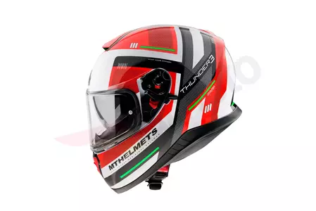 MT Helmets Thunder 3 SV Carry integreret motorcykelhjelm med visir rød/hvid/sort M-2