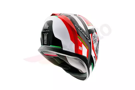 MT Helmets Thunder 3 SV Carry integreret motorcykelhjelm med visir rød/hvid/sort M-3