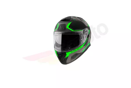 Kask motocyklowy integralny MT Helmets Thunder 3 SV Turbine z blendą czarny/szary/zielony fluo XS-1