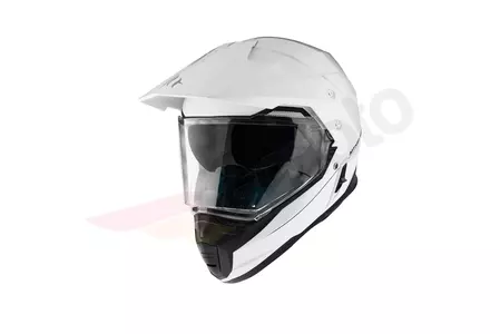 Kask motocyklowy enduro MT Helmets Synchrony Duosport szyba blenda biały połysk L-1