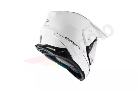 MT Helmets enduro motorcykelhjälm Synchrony Duosport vindruta vit blank L-3