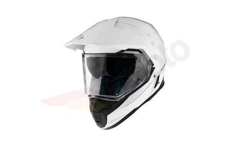 Kask motocyklowy enduro MT Helmets Synchrony Duosport szyba blenda biały połysk M