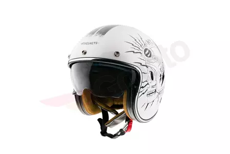Motociklistička otvorena kaciga MT Helmets Le Mans 2 Diler bijela S-1