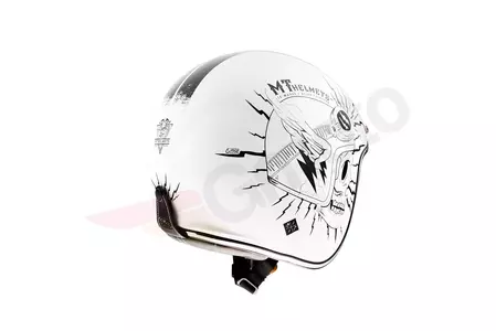 Motociklistička otvorena kaciga MT Helmets Le Mans 2 Diler bijela S-3