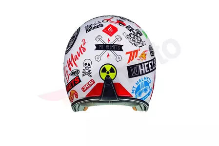 MT Helmets Le Mans 2 Anarchy capacete aberto de motociclismo branco/vermelho/preto brilho S-3